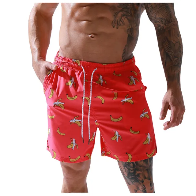 Pantalones cortos de playa para hombre, con cordón, holgado, bolsillo, de rápido|Pantalones cortos surf| - AliExpress