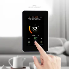 Wi fi inteligente termostato parede pendurado lcd tela de toque aquecimento controlador temperatura trabalho para o google alexa casa 3a
