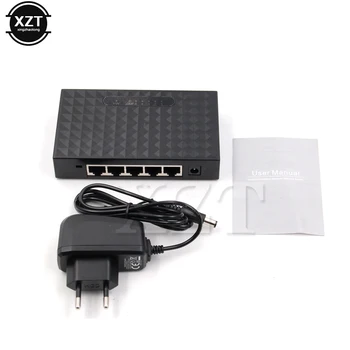 

5 Port Desktop Gigabit Switch HUB Fast Ethernet Network Switch Adapter 10/100/1000Mbps EU/US Plug Full/Half duplex Exchange