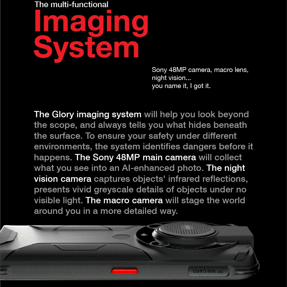 AGM Glory G1 5G Rugged Mobile Phone 8GB+256GB 6200mAh 6.53 inch NFC Smartphone 20 MP Night Vision Camera Global version