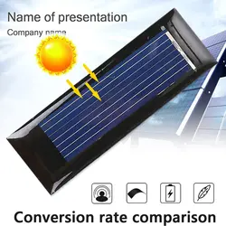 0,5 V 130MA 0,065 W & 2pcs Солнечная и панельная ячейка для источника питания солнечная панель для аварийной зарядки и наружного использования