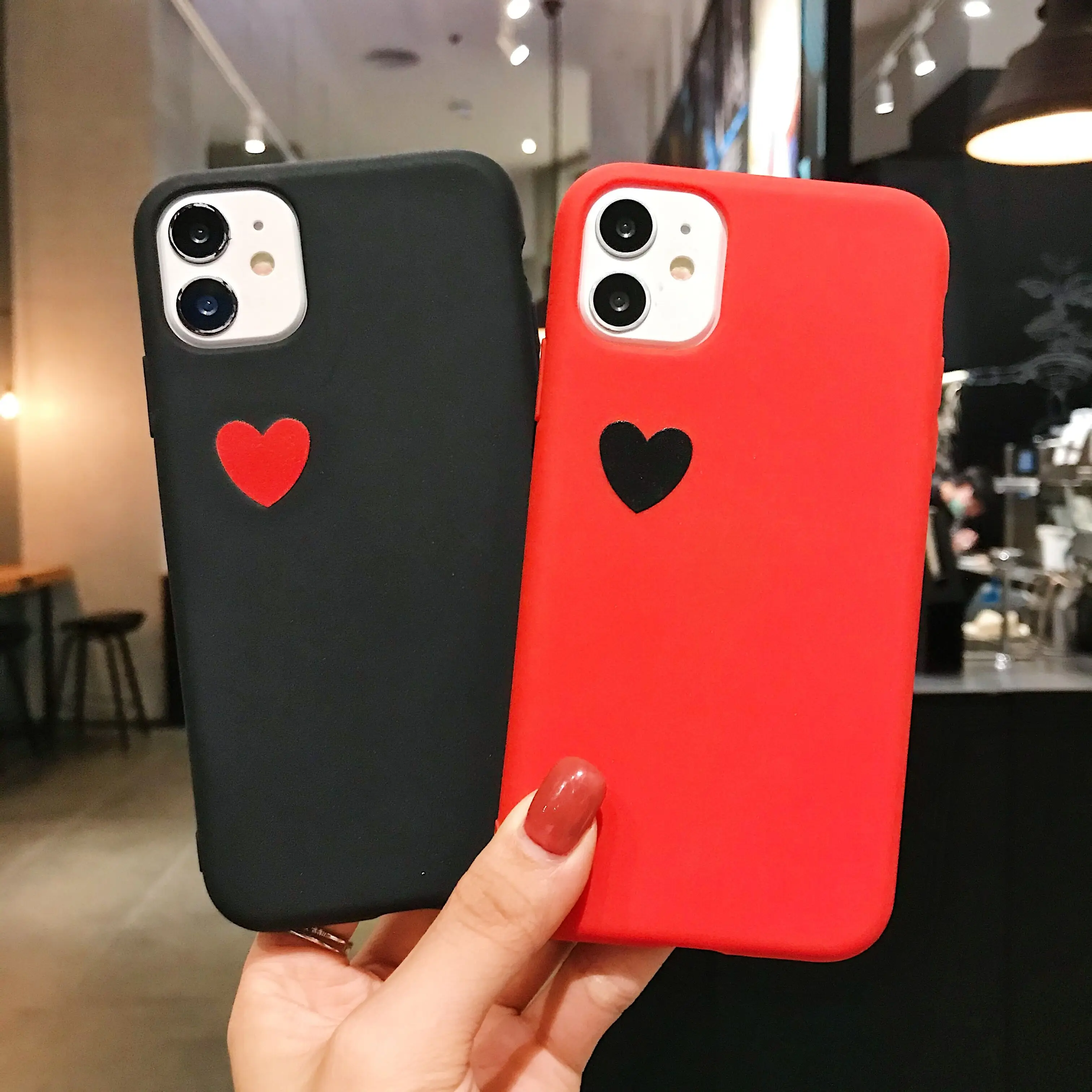 Силиконовый чехол с сердечками для iPhone 11 pro X XR XS Max 7 8 6 6s Plus задняя крышка Мягкий