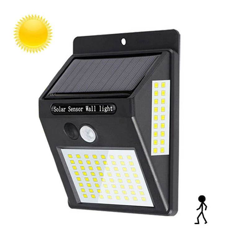 LED Solar Light 100LED Outdoor Solar Lamp Powered Sunlight Waterproof PIR Motion Sensor Garden Light for Street Path Wall Lights