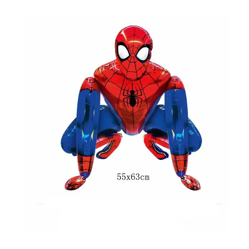 Party Decorations Spiderman Birthday Party Decorations Balloons Disposable Tableware 3D Great Spider Foil Balloon Party Supplies Plate Napkins