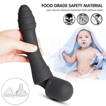 Double Head AV Vibrator Magic Wand Smart Heating Dildo Vibrator Clitoral Stimulator G-spot Vagina Massager Sex Toys for Couple 4