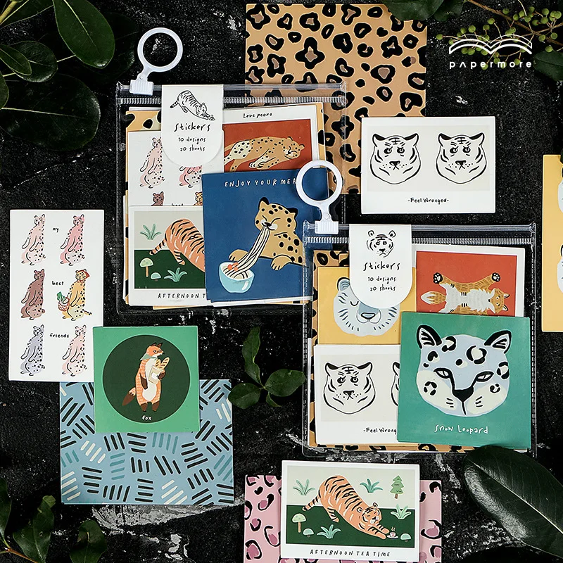 20 наклеек винтажные яркие наклейки в виде джунглей для рукоделия скрапбукинга