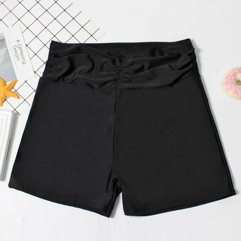 

Plus-sized Women's High-waisted Swimming Trunks Comfortable Fat Mm200 Boxer Loose-Fit Swimwear Extra Large 300 Bathing Suit