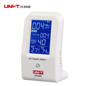 

UNI-T UT338A Indoor Formaldehyde Detector LCD Display Rechargeable Formaldehyde Data Logger Air Monitor Hygrometer Thermometer
