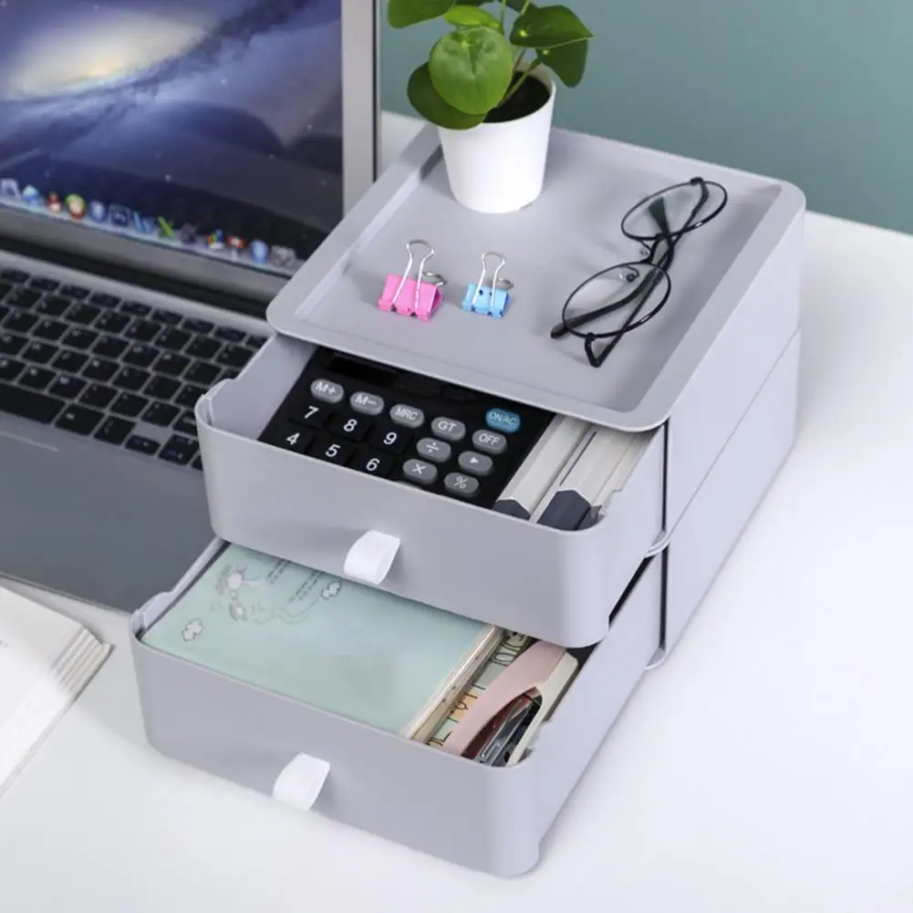 Small Drawer Organizer Desktop Storage Box Makeup Organizer Clear