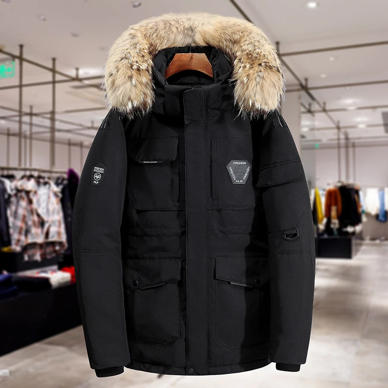 

2020 men's down jacket high quality Men Winter Jacket Hooded Duck Down Jacket Male Windproof Parka Thick Warm Overcoat coats