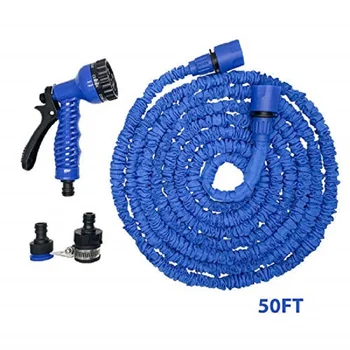 

With 7 Function Spray Expandable High Pressure Water Gun Garden Water Hose Pipe 50FT for Washing Car Flowers Cleaning