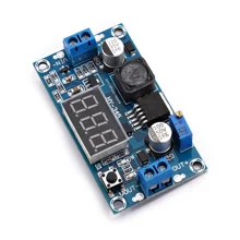DC-DC xl6009 impulso digital step up módulo de fonte de alimentação ajustável 4.5-32v a 5-52v regulador de tensão step-up com voltímetro led