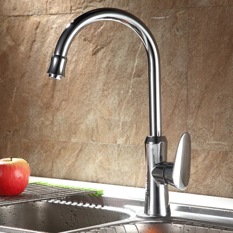 

New Style Special Offer Sanitary Ware Kitchen Electroplated Faucet Cold Heat Rotatable Sink Faucet Washing Basin Faucet Copper
