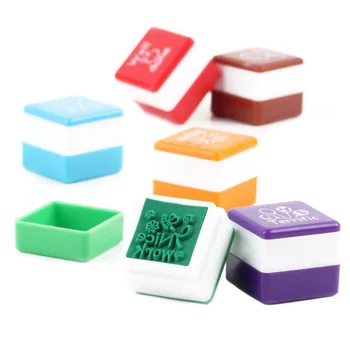 

Teacher reward stamp set of six can carry a small stamp with a colorful and unique design