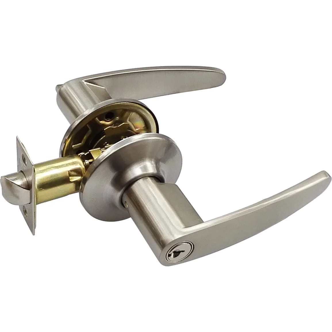 

Factory Price Direct Selling Currently Available Supply Door Lock Feature Sand Nickel 15608 etsn Three Rod Type Zinc Alloy Hand