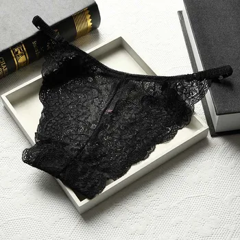

Women Sexy Lace Hollow Out Seamless Underwear Woman Lace Panties String Women's Brief Lingerie Tanga Thong For Female