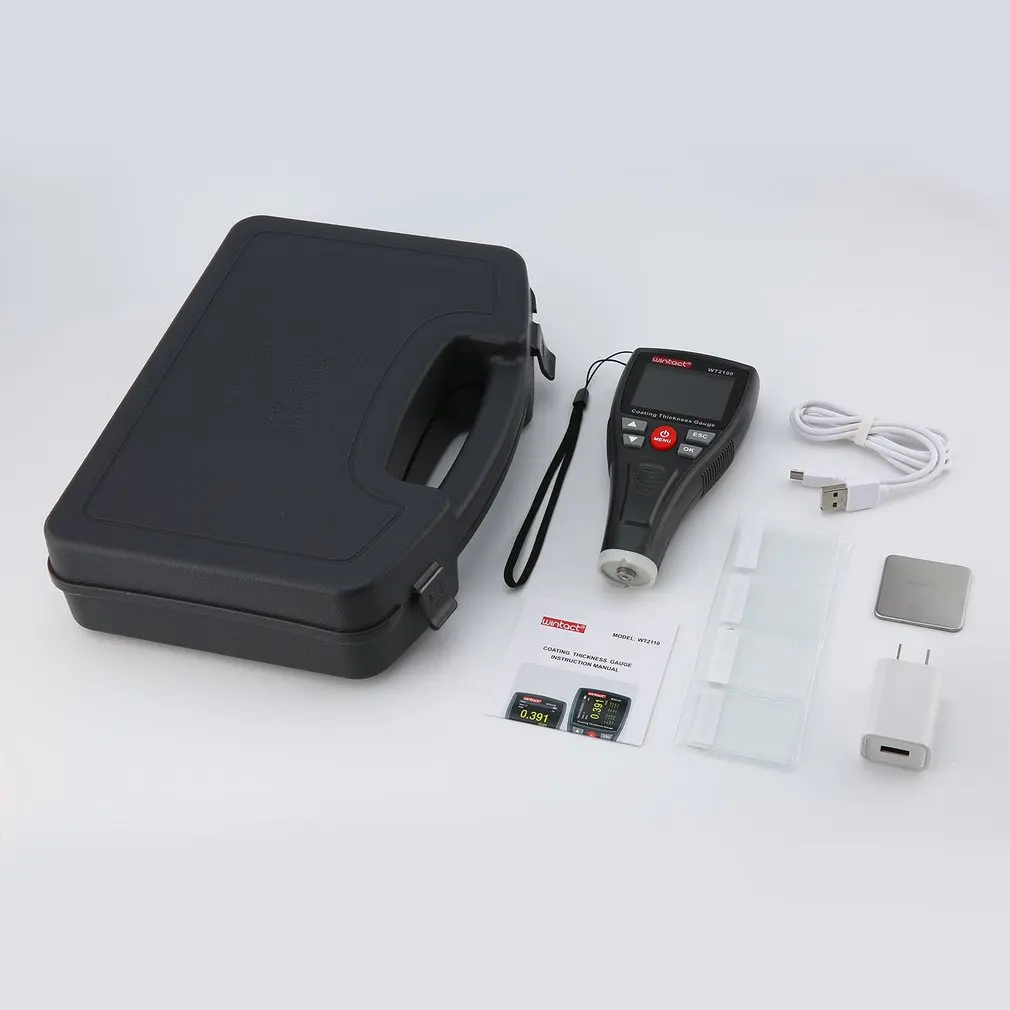 

WINTACT WT2100 Mini Digital Coating Film Iron Thickness Gauge Car Meter Paint Painting Tester Handheld Testing Color LCD