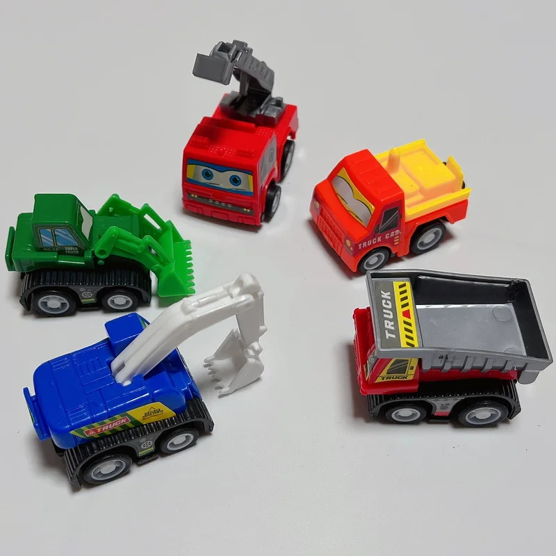 5Pcs Pull Back Racer Engineer Car Mini Car Birthday Party Gift Toys For Boys Girls Classic Kids Vehicle Toy