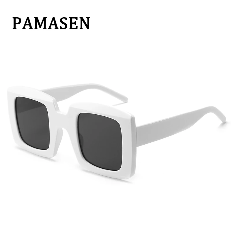 PAMASEN, Большая квадратная оправа, антибликовые очки для женщин, роскошные солнцезащитные очки из поликарбоната, градиентные солнцезащитные очки для мужчин и женщин, UV400 - Цвет линз: C3