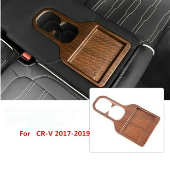 

for Honda CR-V CRV 2017-2019 Wood Grain Rear Water Cup Holder Cover Trim