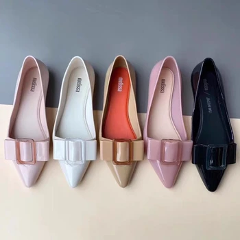

2020 Melissa Mel Ultragirl Sweet Shoes Women Flat Sandals Brand Melissa Bow Shoes For Women Jelly Sandals Female Jelly Shoes