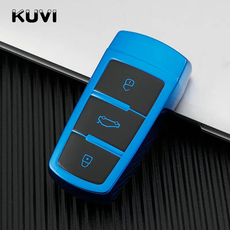 Car Key Case Full Cover For Volkswagen Vw Cc Passat B6 B7 Maogotan R36b5b7l Start System Styling Tpu - - Racext™️ - - Racext 39