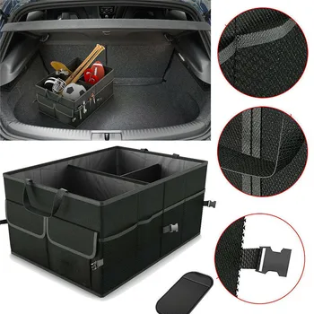 

New Black Car Storage Folding Collapse Bin Bag Trunk Cargo Caddy Storage Boxes Organizer SUV Car Useful Storage Box
