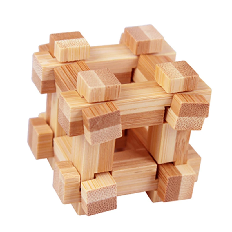 22# Adult 3D Wooden Kongming Luban Lock Brain Teaser Cube Puzzle Toy Game Gift J 