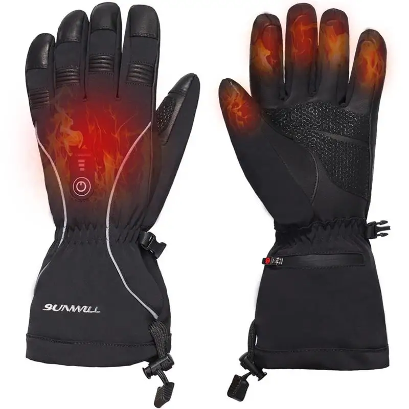 Savior Cycling Ski Heated Gloves Warm Winter Outdoor Sports Threespeed
