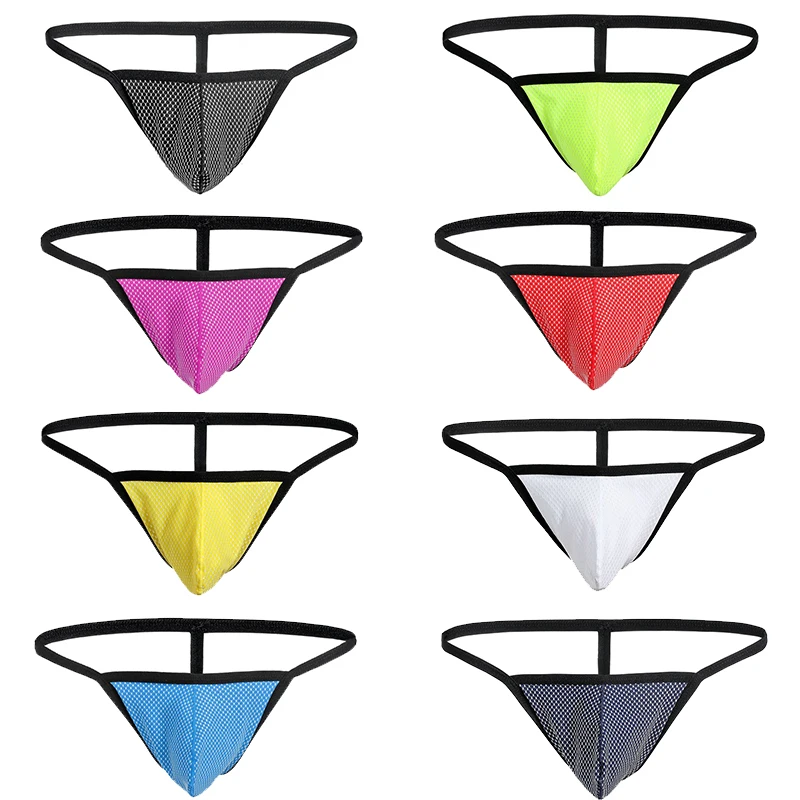 Men Sexy Dots Low Waist T-back Bikini G-string Thong Jocks Underwear ...