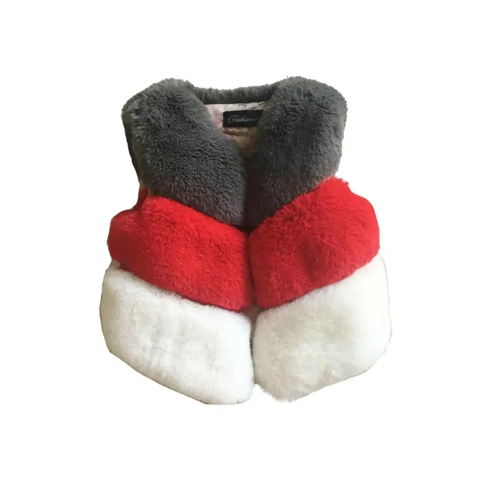 New winter fur coat girl's waistcoat Children's wear plush thickening Jacket Vest Kid warm and comfortable Girls coat CT045