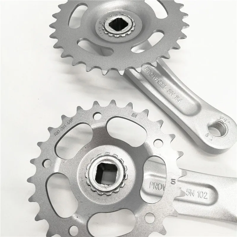 シルバーチェーン付き子供用自転車用クランクセット,25t 28t
