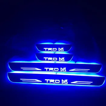 

Acrylic door sill plate strip with led decorative welcome light moving door scuff for toyota BB