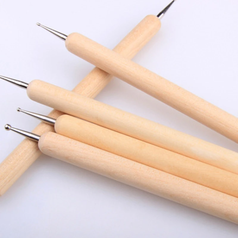 5Pcs/Set Pottery Tools DIY Nail Tool Dot Flower Needle Sculpture