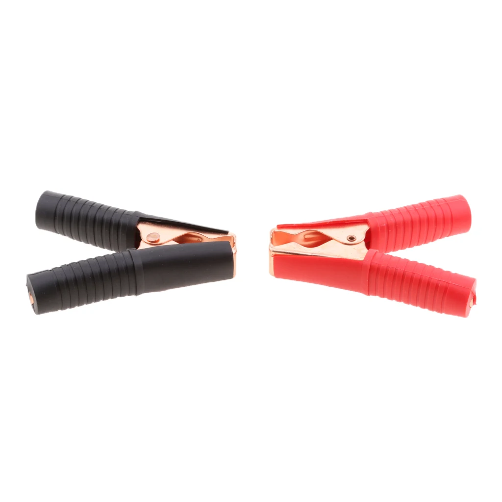 2x Battery Alligator Clips Clamps For Car Jump Starter Emergency Lead Cable
