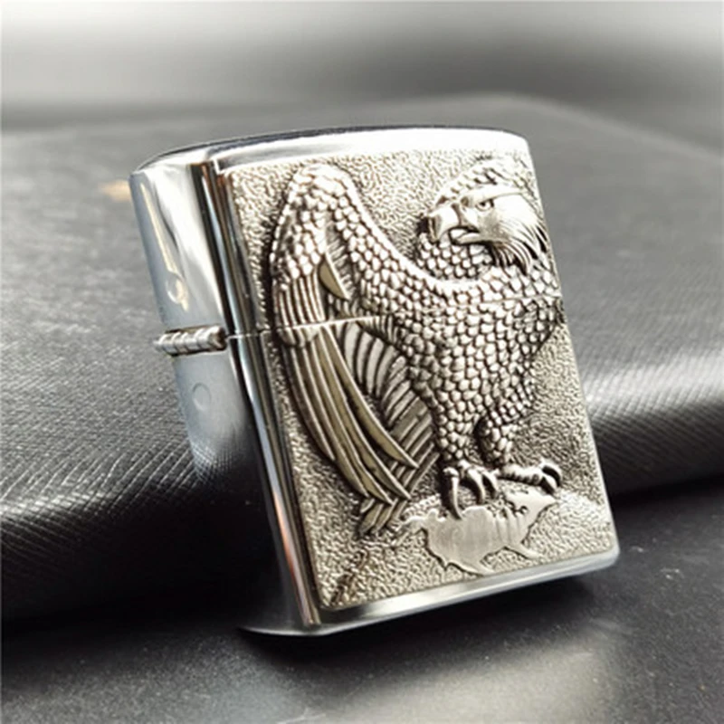 

USA Eagle Standing On The Earth DIY Metal Badge For Zippo Kerosene Oil Lighter Grind Wheel Lighter Decor Accessory Metal Sticker