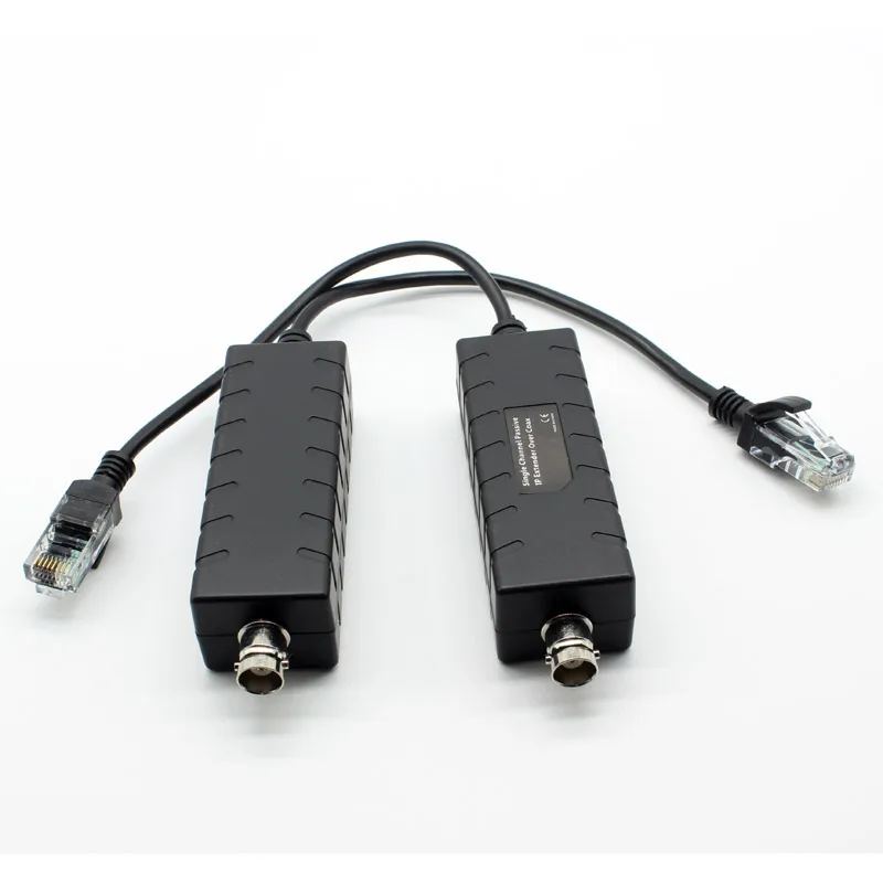 one pair single channel Passive IP Extender Over Coaxial Cable 10/100Mbps with RG59 connector transmission 100m 2 ch bidi hdmi with loop out audio data over fiber optic extender