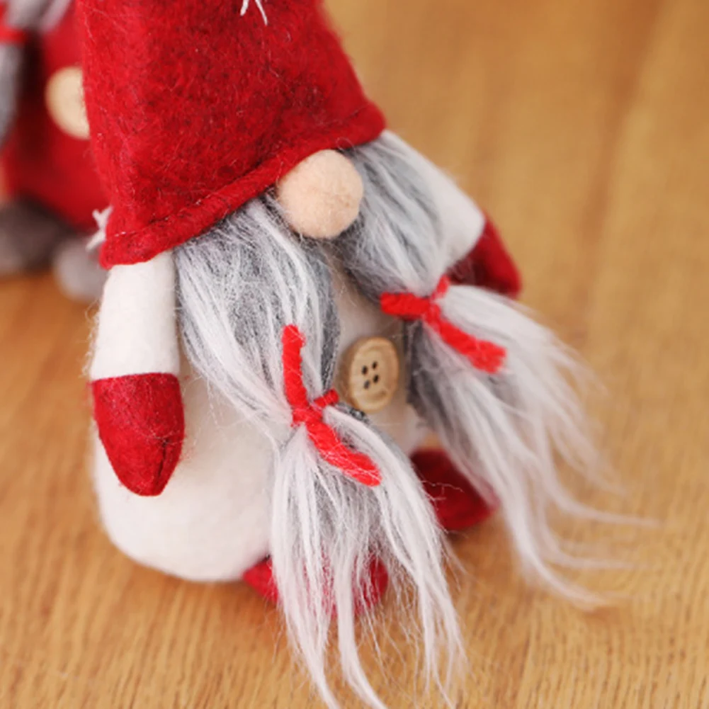 Hot Long Hat Plush Doll Santa Claus Gnome Toy Table Ornaments Xmas Tree Decor Gift