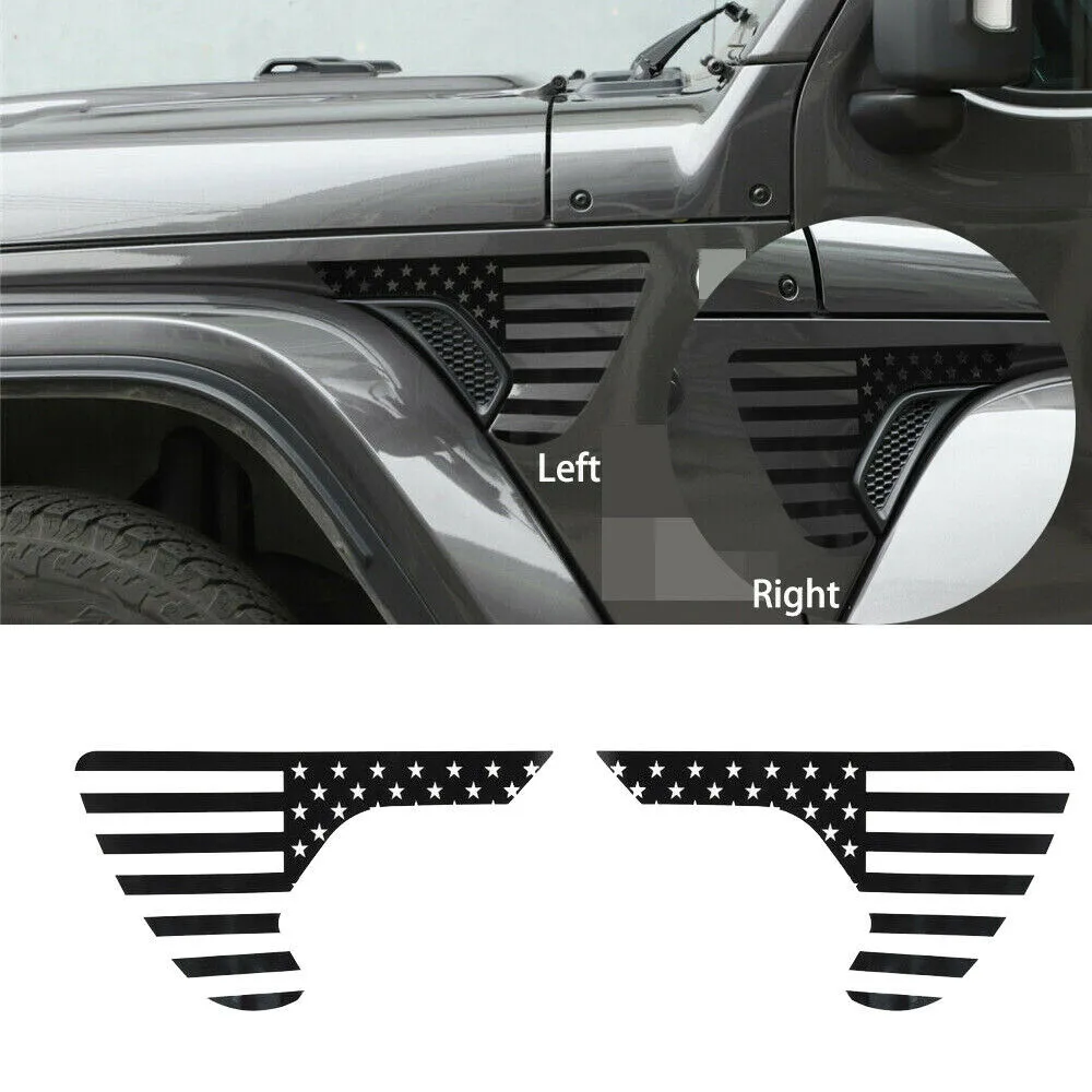 ПВХ Стикеры 2 ×Black флаг листьев Fender Накладка для Jeep Wrangler JL/JT Gladiator2018-2020 автомобиль