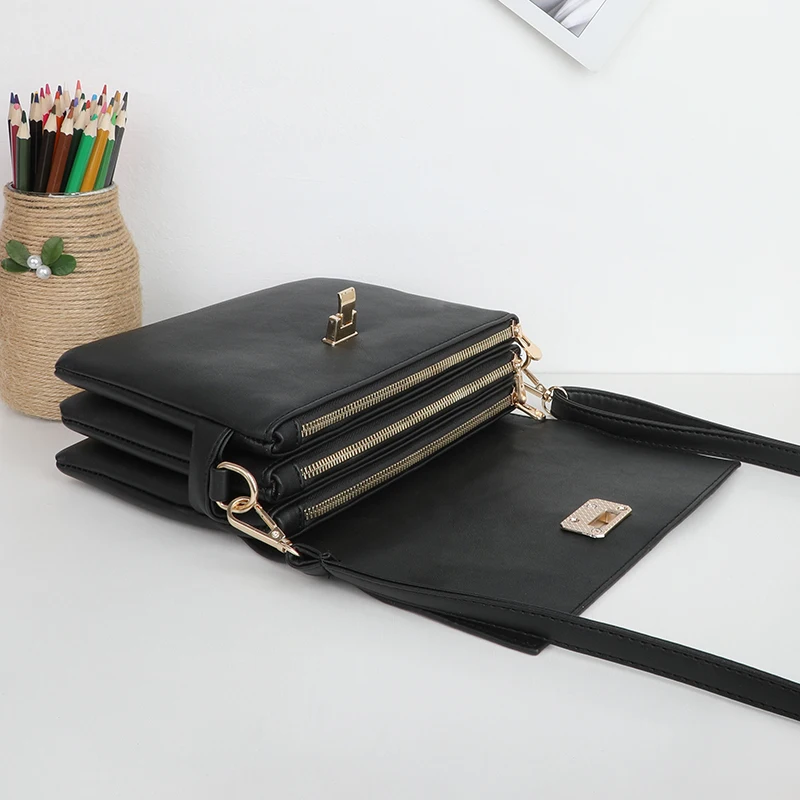 YBYT Multi-layer pocket simple fashion female flap shoulder bag handbag brand designer crossbody messenger bags for women Purse