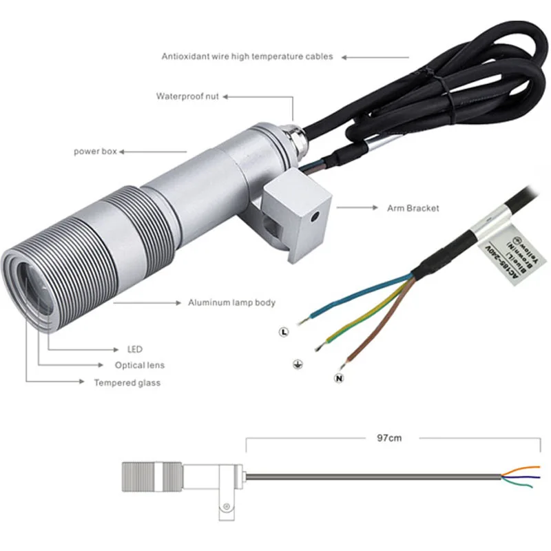 5 Вт IP67 CREE 12 в 24 в открытый светодиодный светильник с переменным током 100-240 В силовой трансформатор ландшафтный светильник ing