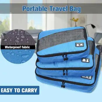

3 Pcs/Set Waterproof Storage Bag Luggage Clothes Underwear Storage bag Organizer Package Suitcase For Business Tour Travel