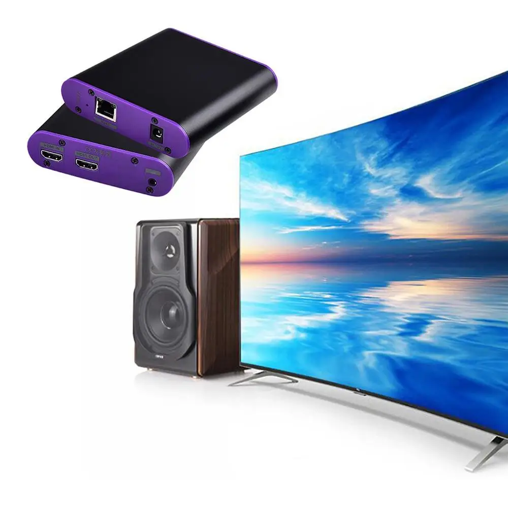 Cat871 120 m/396ft 1080p 60 Гц HDMI передатчик и приемник Удлинитель Ethernet cat5e/6 plus/7 для глубокий цвет 3D EDID Dobly DTS