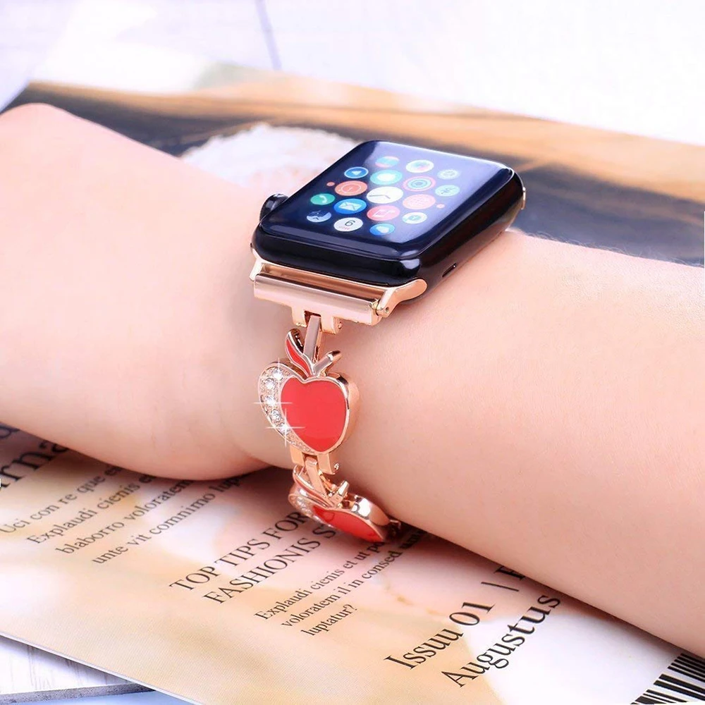 Ремешок из нержавеющей стали для Apple Watch band 44 мм 40 мм iWatch band 42 мм 38 мм модный металлический браслет для Apple watch 5 4 3 2 1