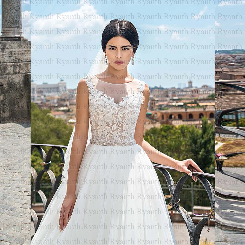 Дешевые Vestidos de noiva размера плюс Robe de mariee на заказ кружевное свадебное платье роскошный пояс с бисером Vestidos de novia