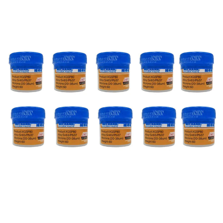 10pcs MECHANIC XGSP80 Paste flux Sn63/Pb37 25 45um Melting point 183