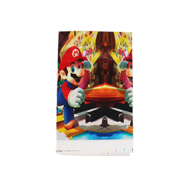 1pc tablecloth Тема "Супер Марио" пластиковые сумки для мальчиков, Детские сувениры, вечерние подарки на день рождения - Цвет: 1pc tablecloth