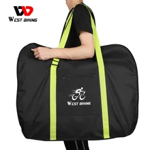 WEST BIKING 접이식 자전거 두꺼운 커버 보관 가방, 14 인치, 16 인치, 20 인치, 26/27 인치, 700C 자전거 포장 보관 캐리어, 여행 가방