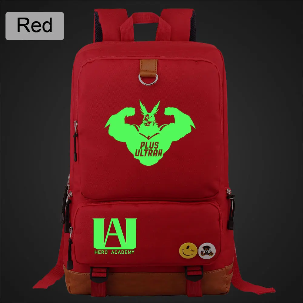 

Anime My Hero Academia Backpack Luminous Popular Pattern Schoolbag Boys Girls Daily Beautiful Backpack for Teens Men Women