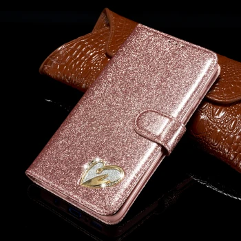 

Leather Fold Case For Huawei P30 P20 Mate 20 Lite Pro Loverly Glitter Flip Book Case Cover on For Huawei Honor 20S Nova 3E 4E